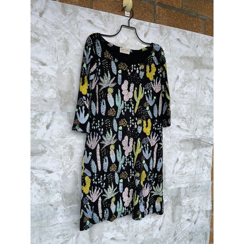 Thief And Bandit Floral Cactus Saguaro Hand Painted Tunic Dress Small — image 2 of 7